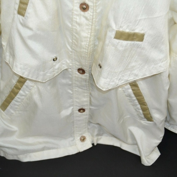 Vtg 1990's Cureent Seen Jacket, Crinkle Polyester, Glitter Trim Deadstock - Picture 4 of 7